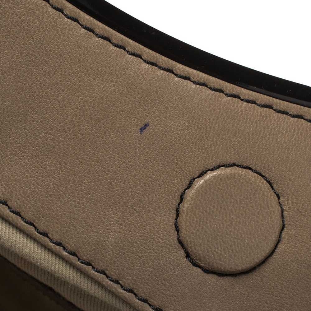 Armani GIORGIO ARMANI Taupe Leather Pleated Top H… - image 8
