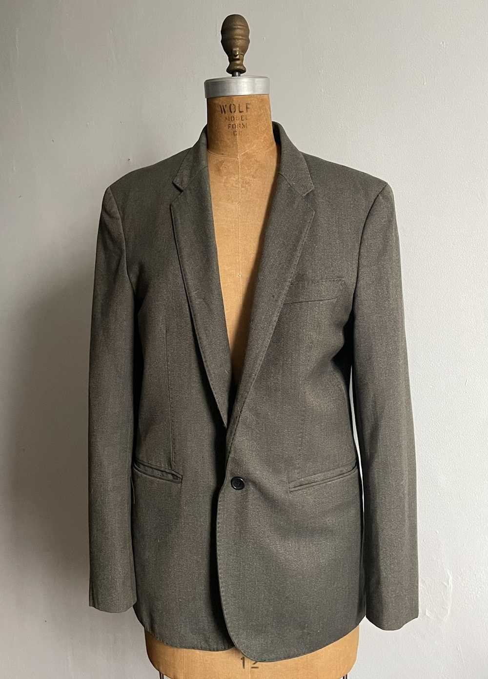 Shipley & Halmos Dark Grey/Green Wool Blazer, siz… - image 1