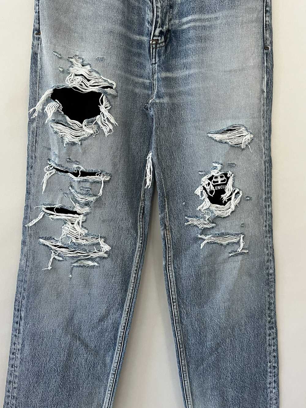 Balenciaga Balenciaga Distressed Ripped Logo Line… - image 5