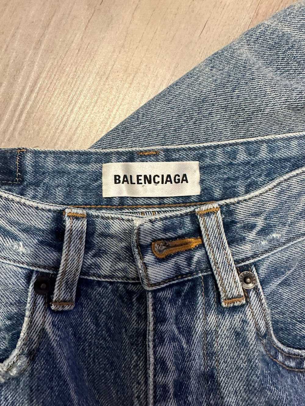 Balenciaga Balenciaga Distressed Ripped Logo Line… - image 8