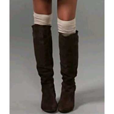 Joie Joie Suede Dark Purple Knee-High Boots Size … - image 1