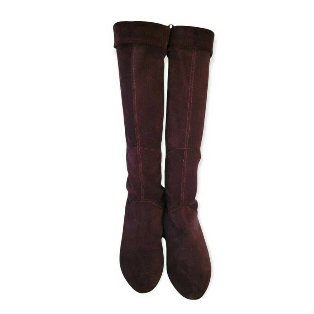Joie Joie Suede Dark Purple Knee-High Boots Size … - image 2