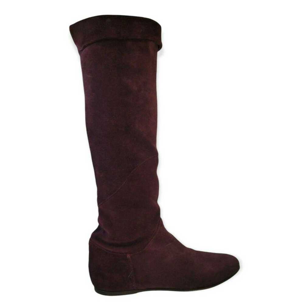 Joie Joie Suede Dark Purple Knee-High Boots Size … - image 3
