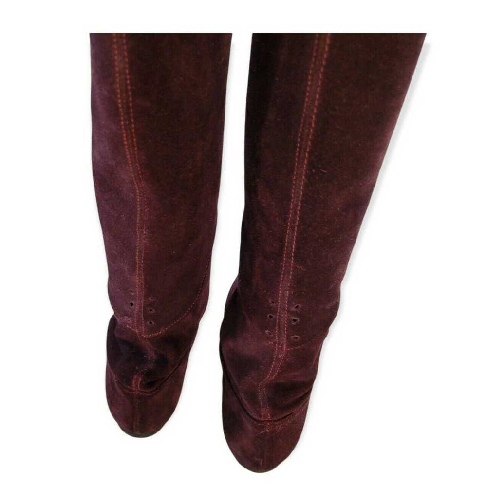 Joie Joie Suede Dark Purple Knee-High Boots Size … - image 5