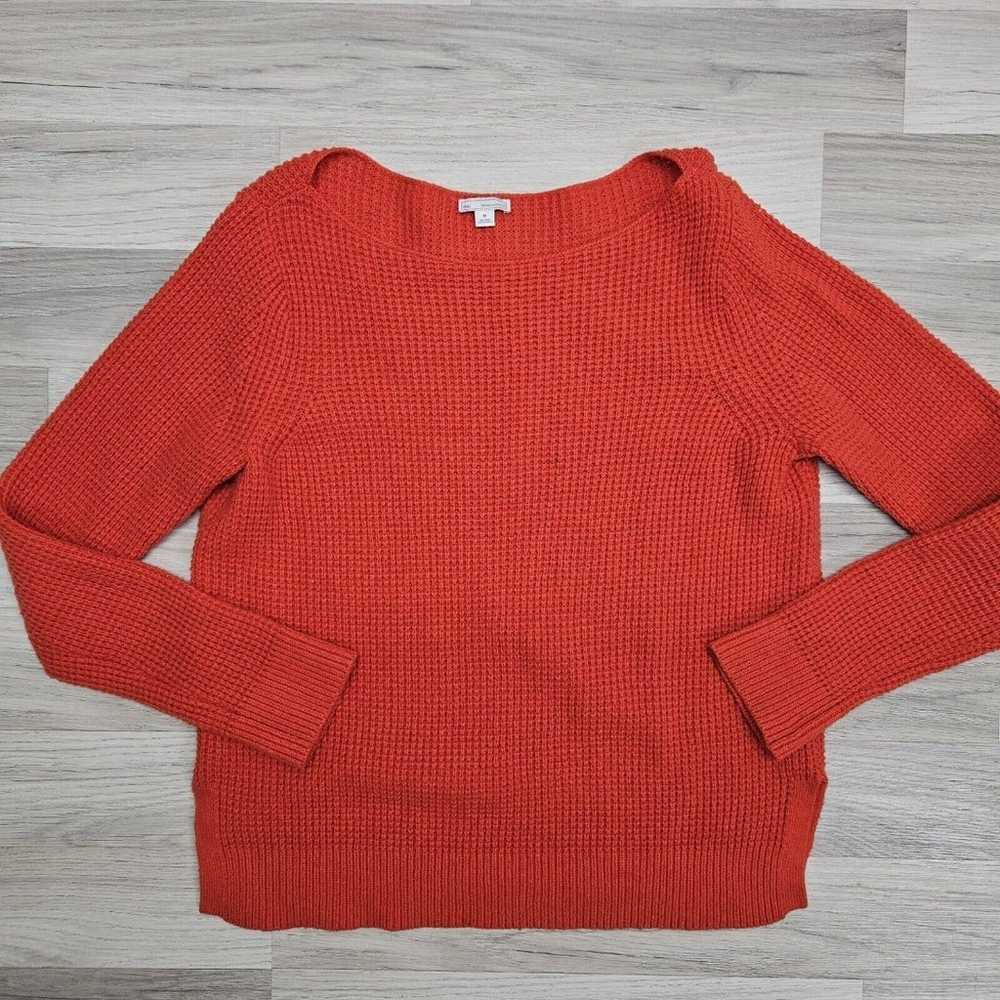 GAP Womens Orange Knit Boat Neck Vintage Sweater … - image 1