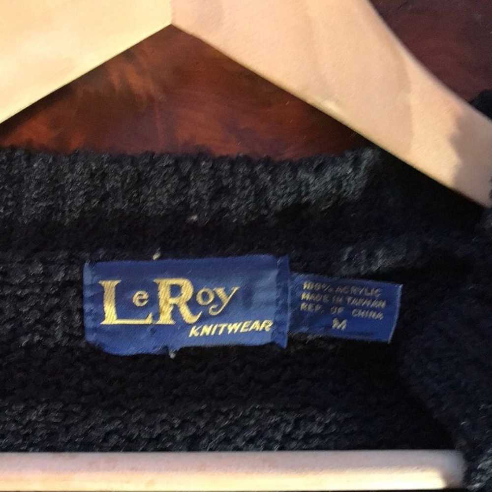 Leroy Open Black Vintage Cardigan - image 4