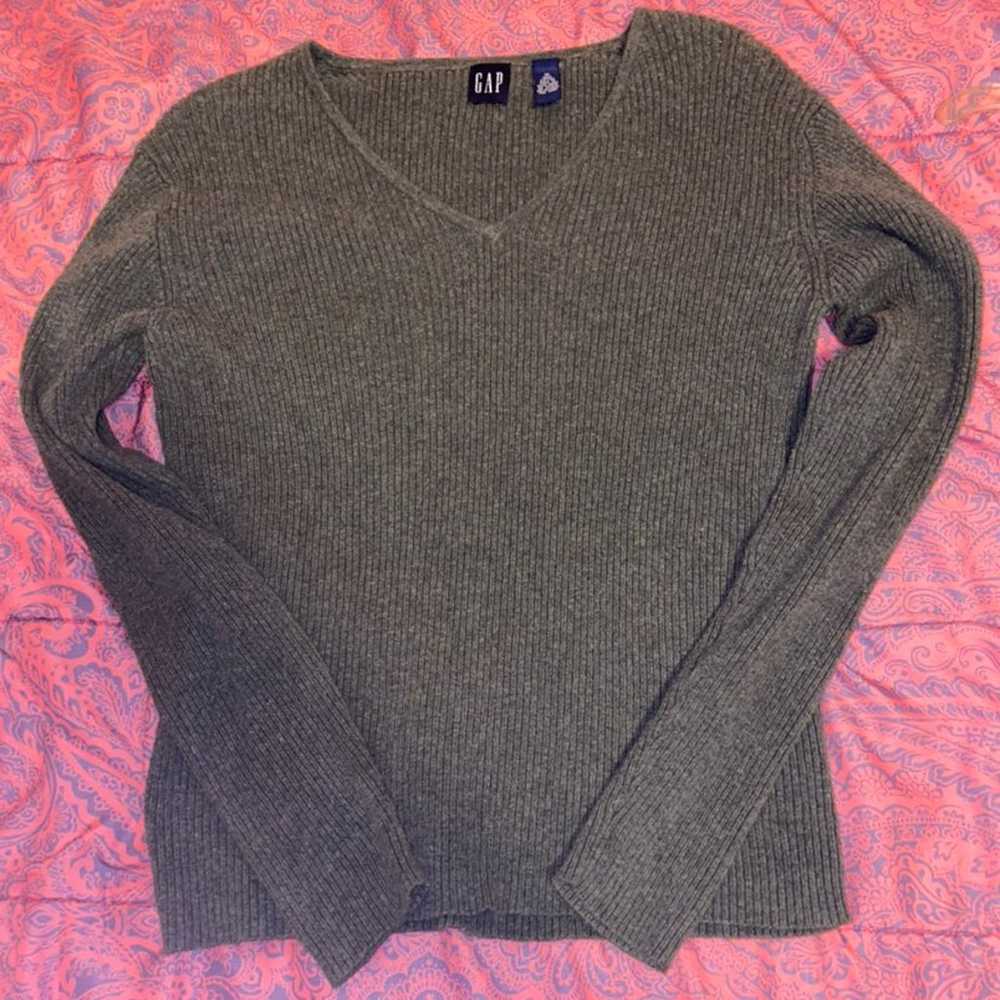 Vintage gap grey wool sweater - image 1