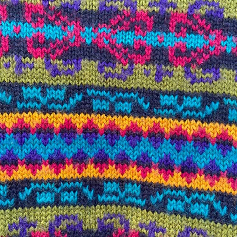Vintage Catalina Wool Mock Neck Multicolor Sweate… - image 6