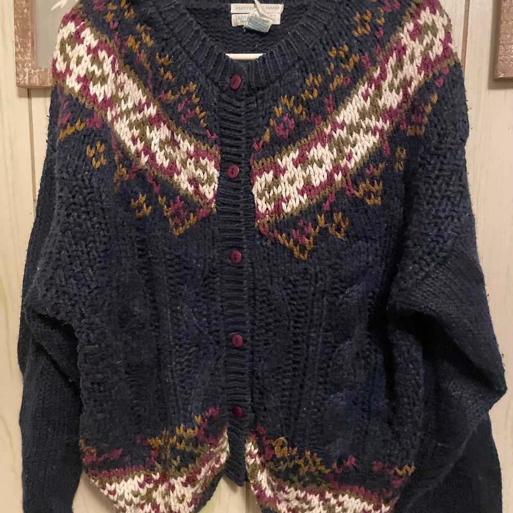 Jamie Scott Hand Knitted SweaterWomens Medium - image 1