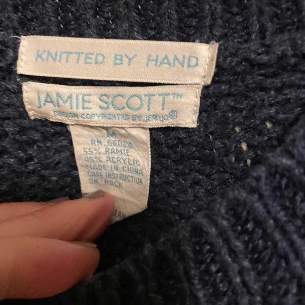 Jamie Scott Hand Knitted SweaterWomens Medium - image 6
