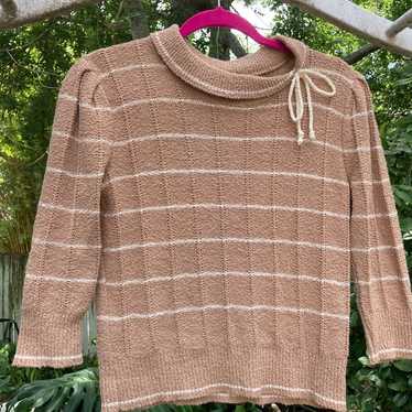Vintage Tan Striped College Town Sweater