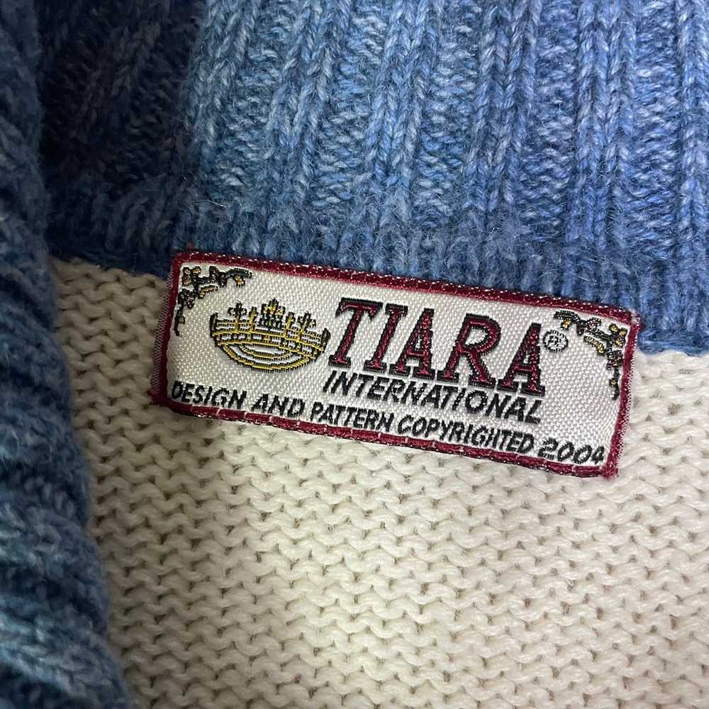 Tiara International Sweater Medium Zip Up Sweater… - image 2