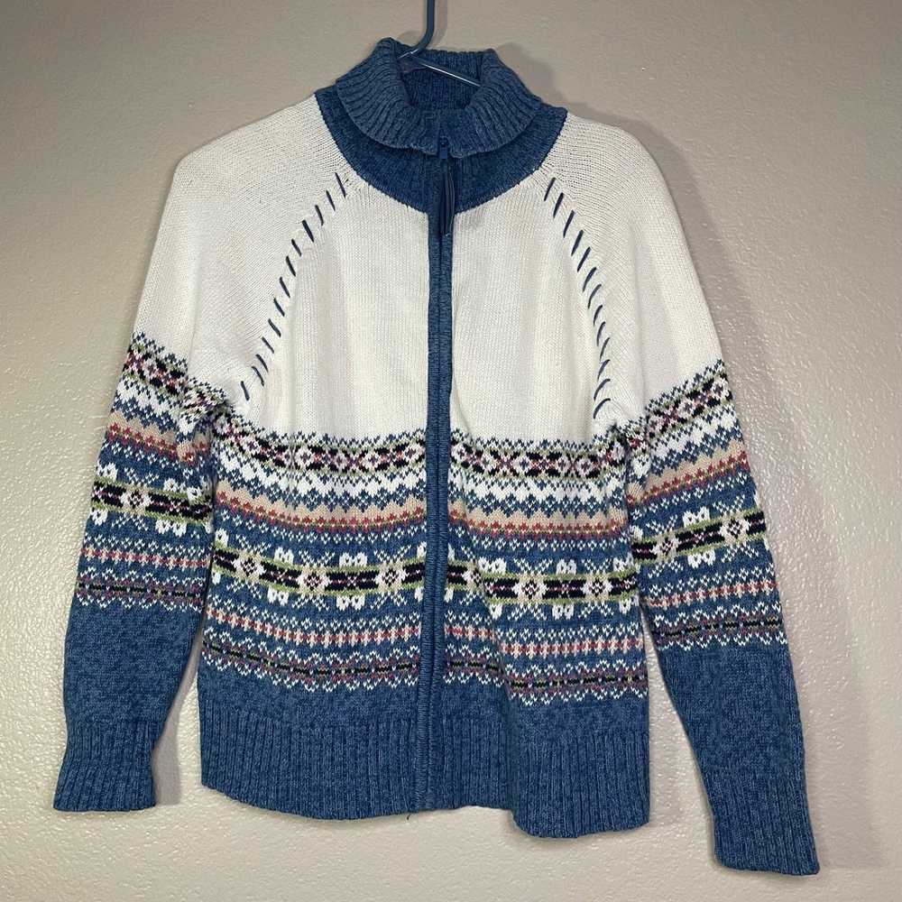 Tiara International Sweater Medium Zip Up Sweater… - image 3
