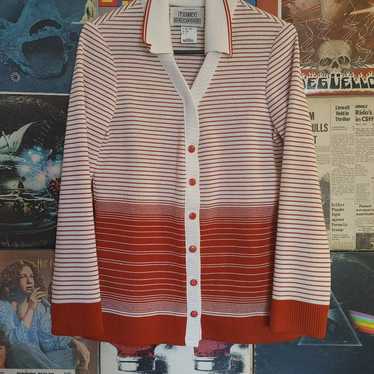 Vintage Toby George striped cardigan sweater