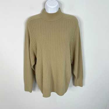 Vintage Womens Mock Neck Sweater Size M Beige Dol… - image 1