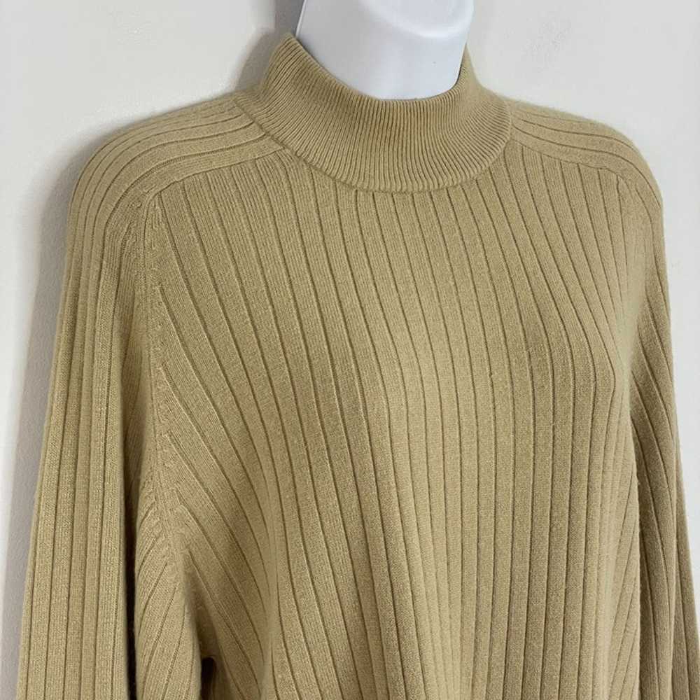 Vintage Womens Mock Neck Sweater Size M Beige Dol… - image 2