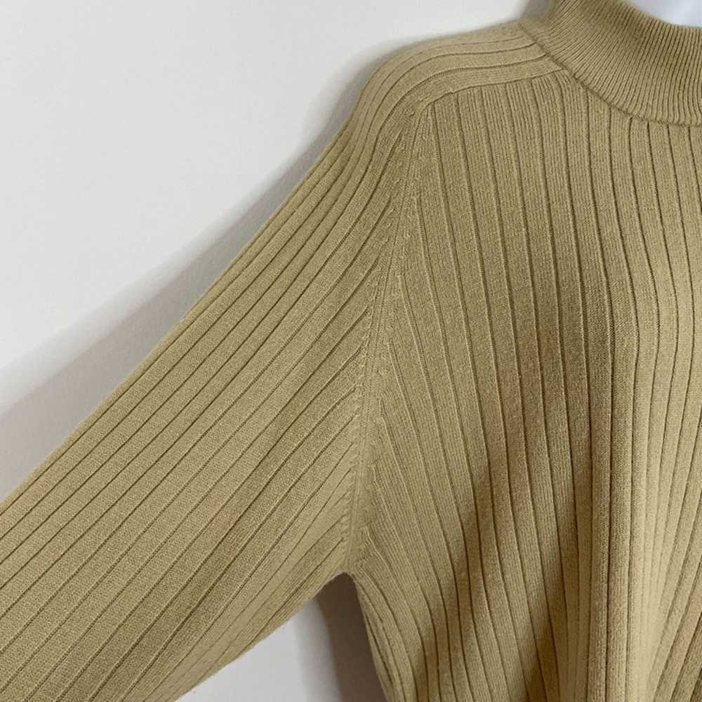 Vintage Womens Mock Neck Sweater Size M Beige Dol… - image 4