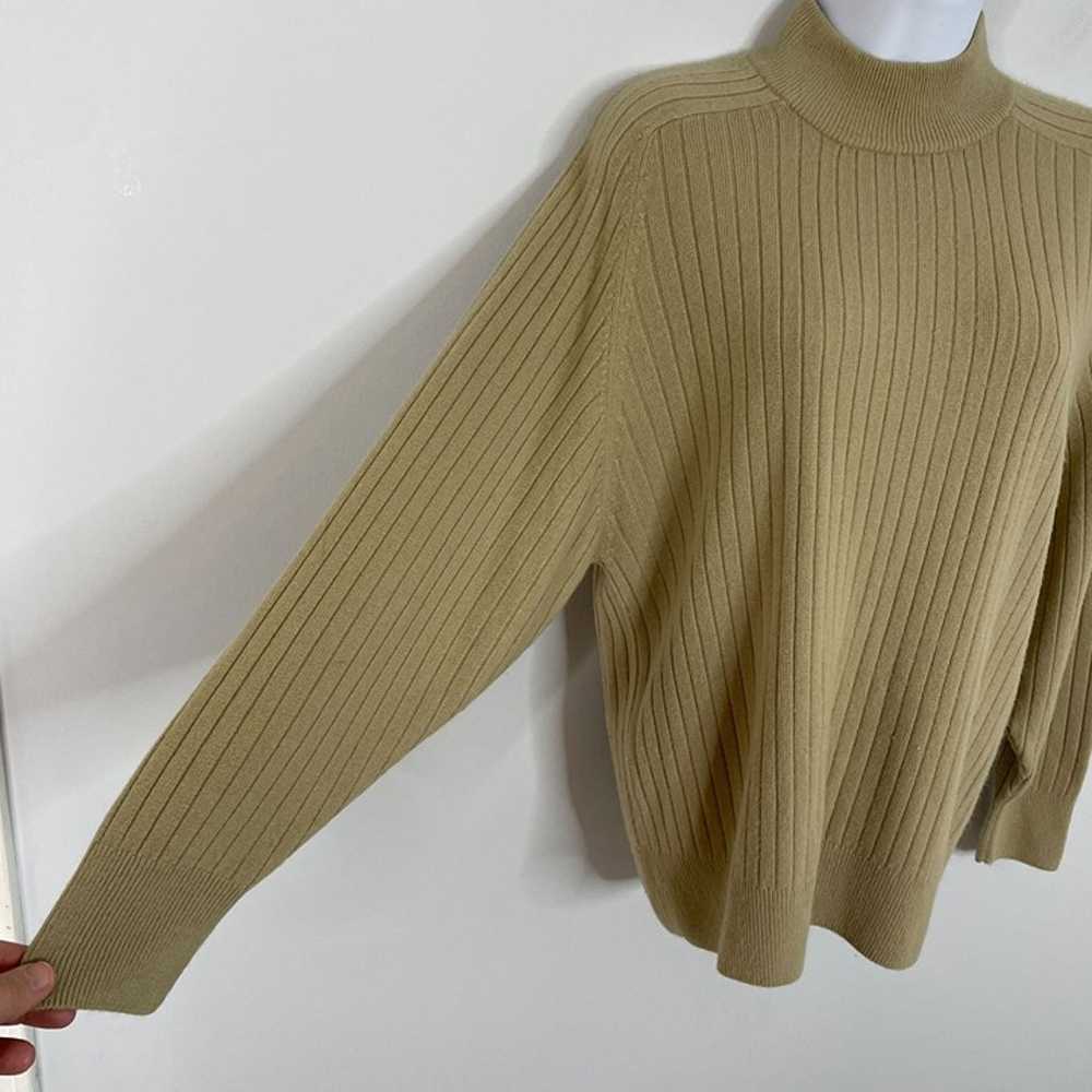 Vintage Womens Mock Neck Sweater Size M Beige Dol… - image 5