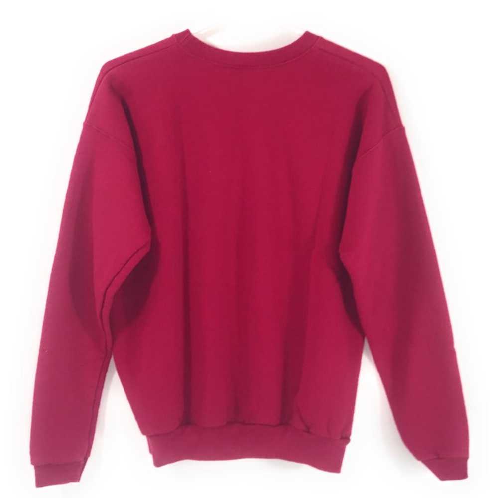 Vintage Red Embroidered Sheep Sweatshirt - image 3