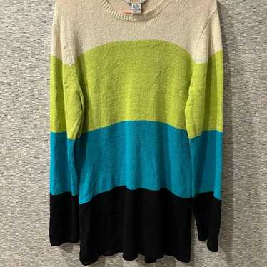 Vintage Urban Works Sweater Color Block Stripe Ne… - image 1