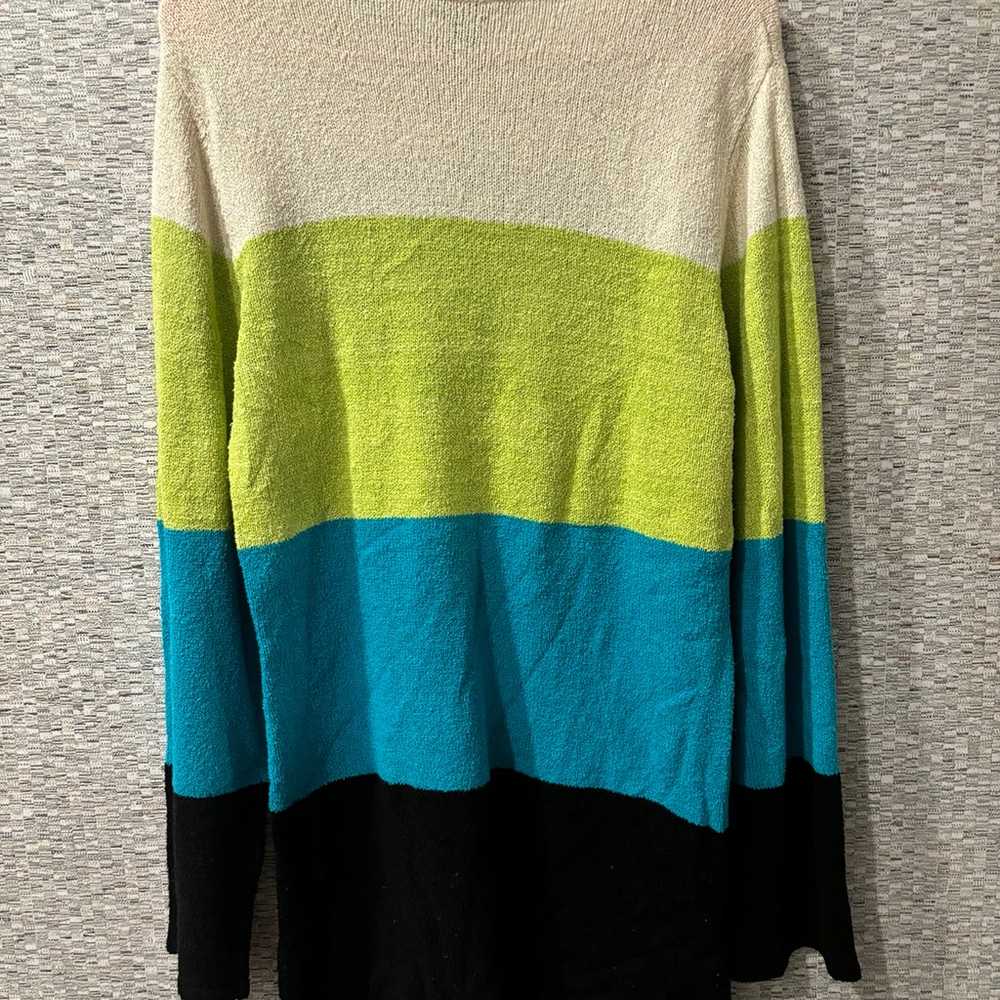 Vintage Urban Works Sweater Color Block Stripe Ne… - image 3