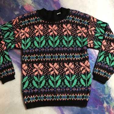 flower pattern sweater - Gem