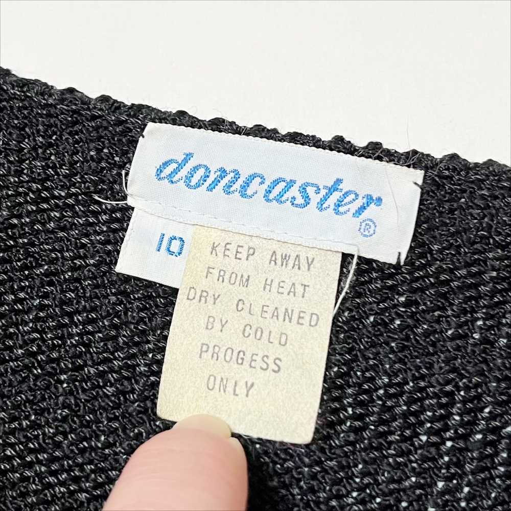 Vintage Doncaster Cropped Sweater black pink purp… - image 7