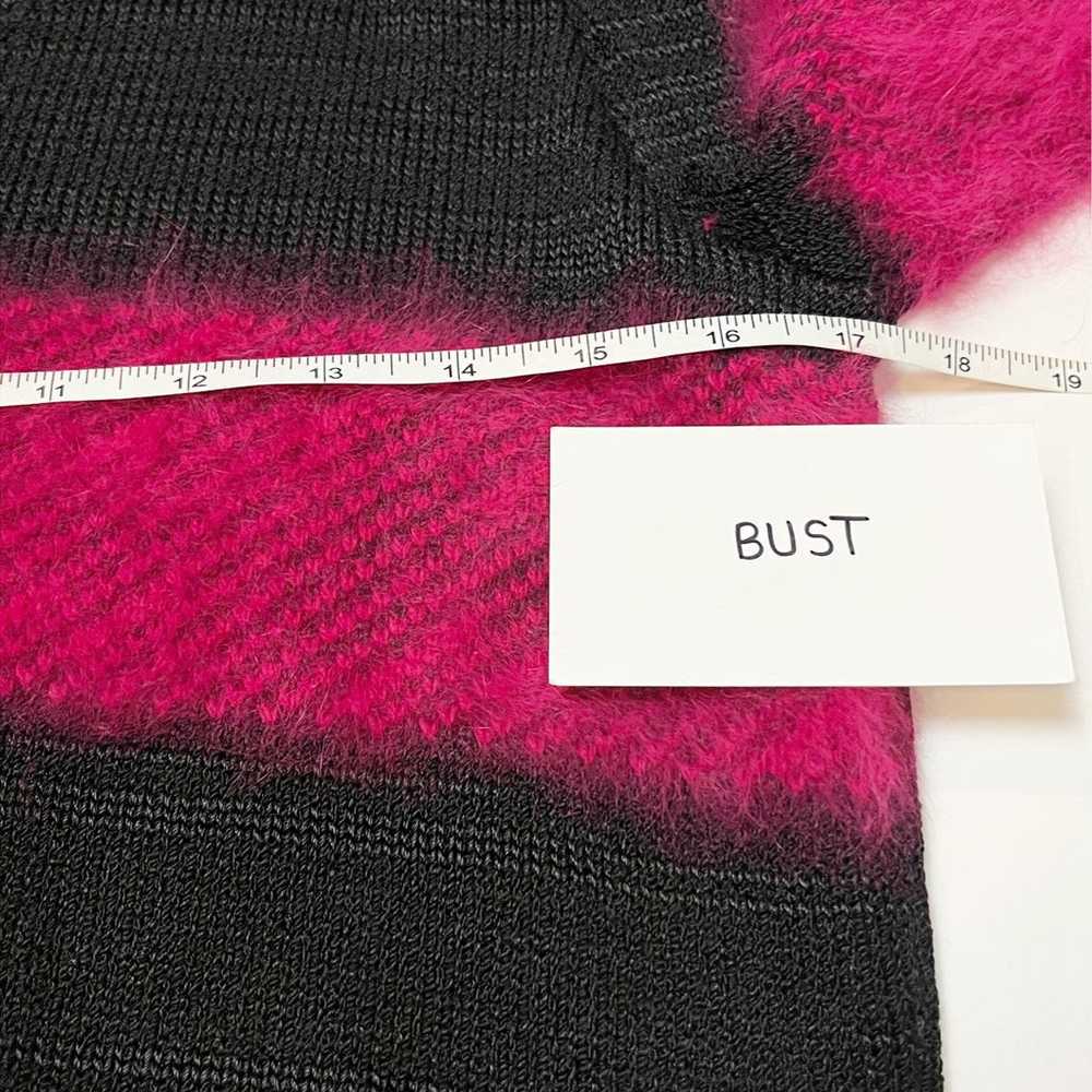 Vintage Doncaster Cropped Sweater black pink purp… - image 8