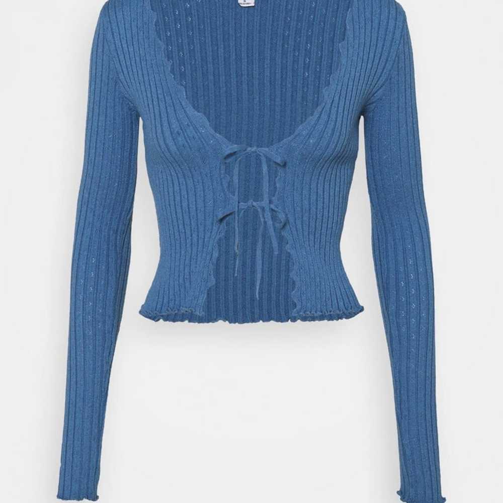 Blue BDG Noori Y2K Tie Front Cardigan - image 8