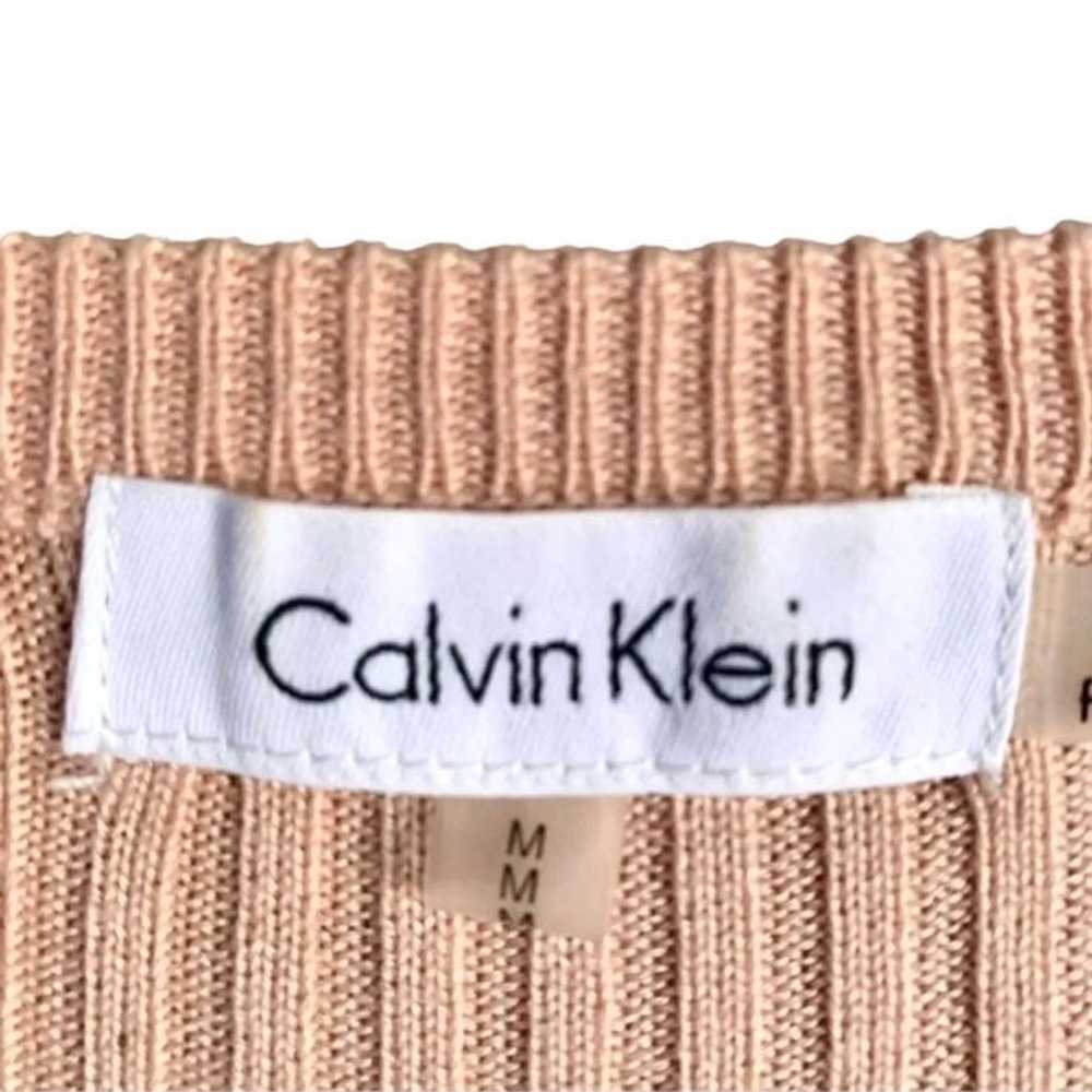 CALVIN KLEIN - Cropped Rib Knit V-Neck Sweater - … - image 3
