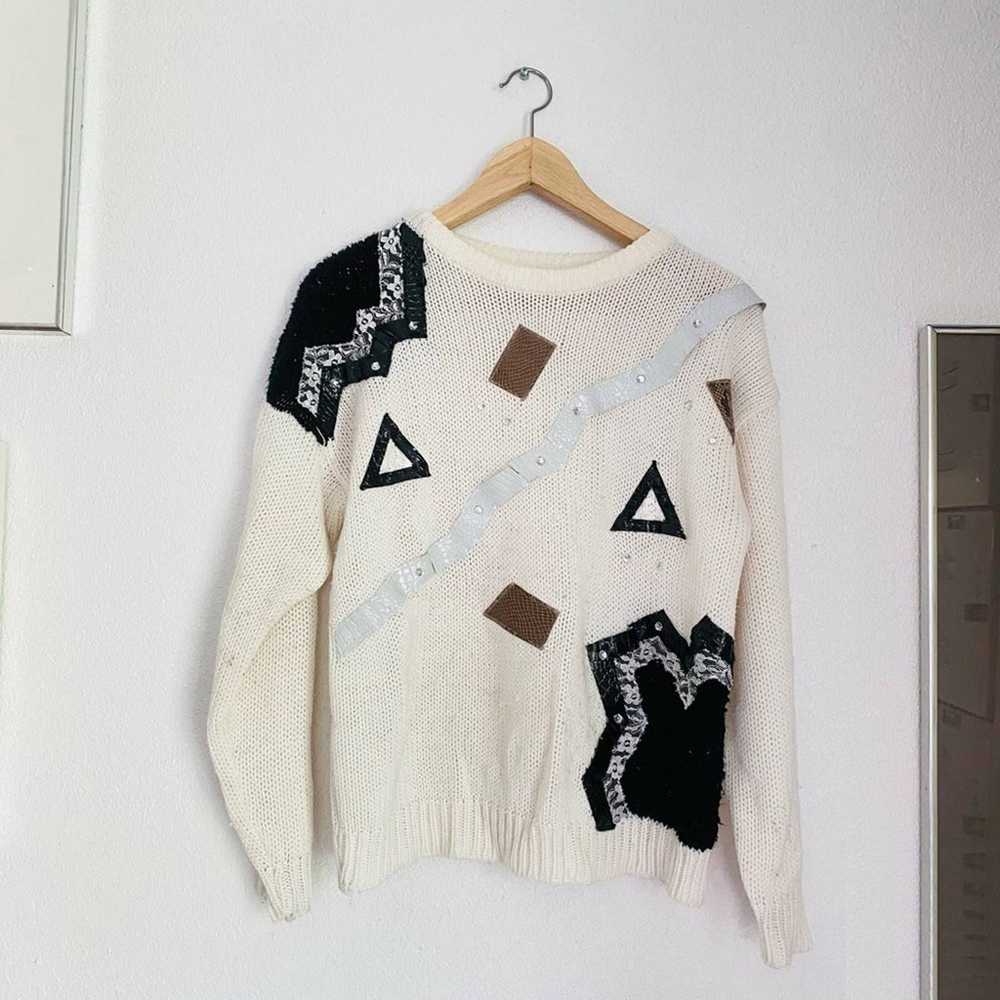 Vintage Funky Retro 80s Pullover Sweater - image 1