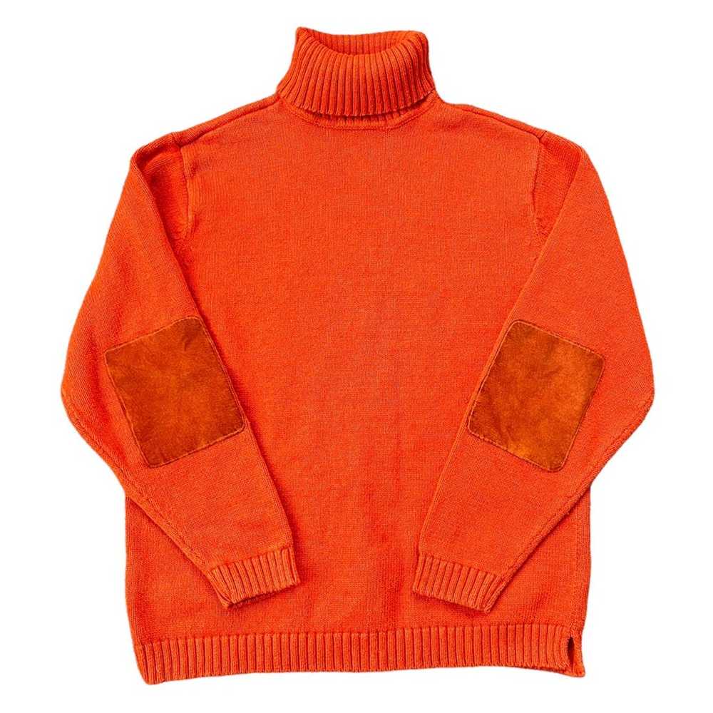 Vintage 70’s Orange Turtleneck Sweater - image 1