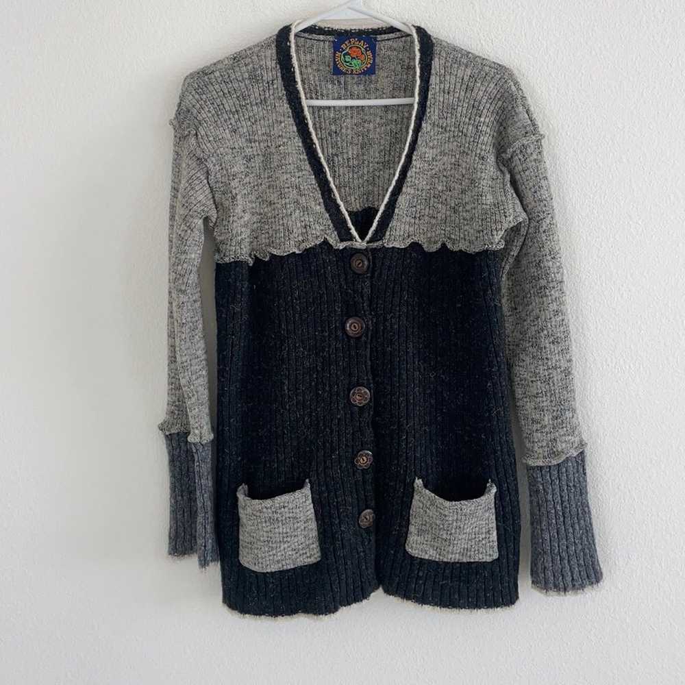 Replay Knitwear Alpaca Blend Button Down Sweater - image 1