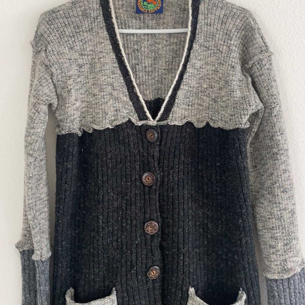 Replay Knitwear Alpaca Blend Button Down Sweater - image 3