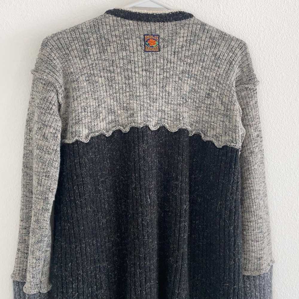Replay Knitwear Alpaca Blend Button Down Sweater - image 7