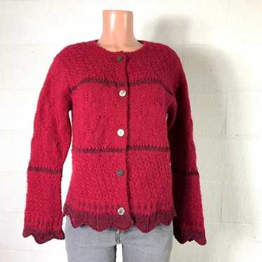 J.jill Sweater wool red medium vintage