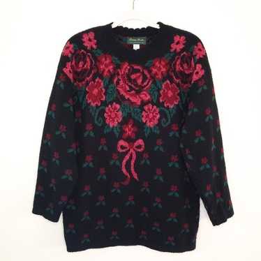 Vintage Dana Scott Floral Crewneck Sweater - image 1