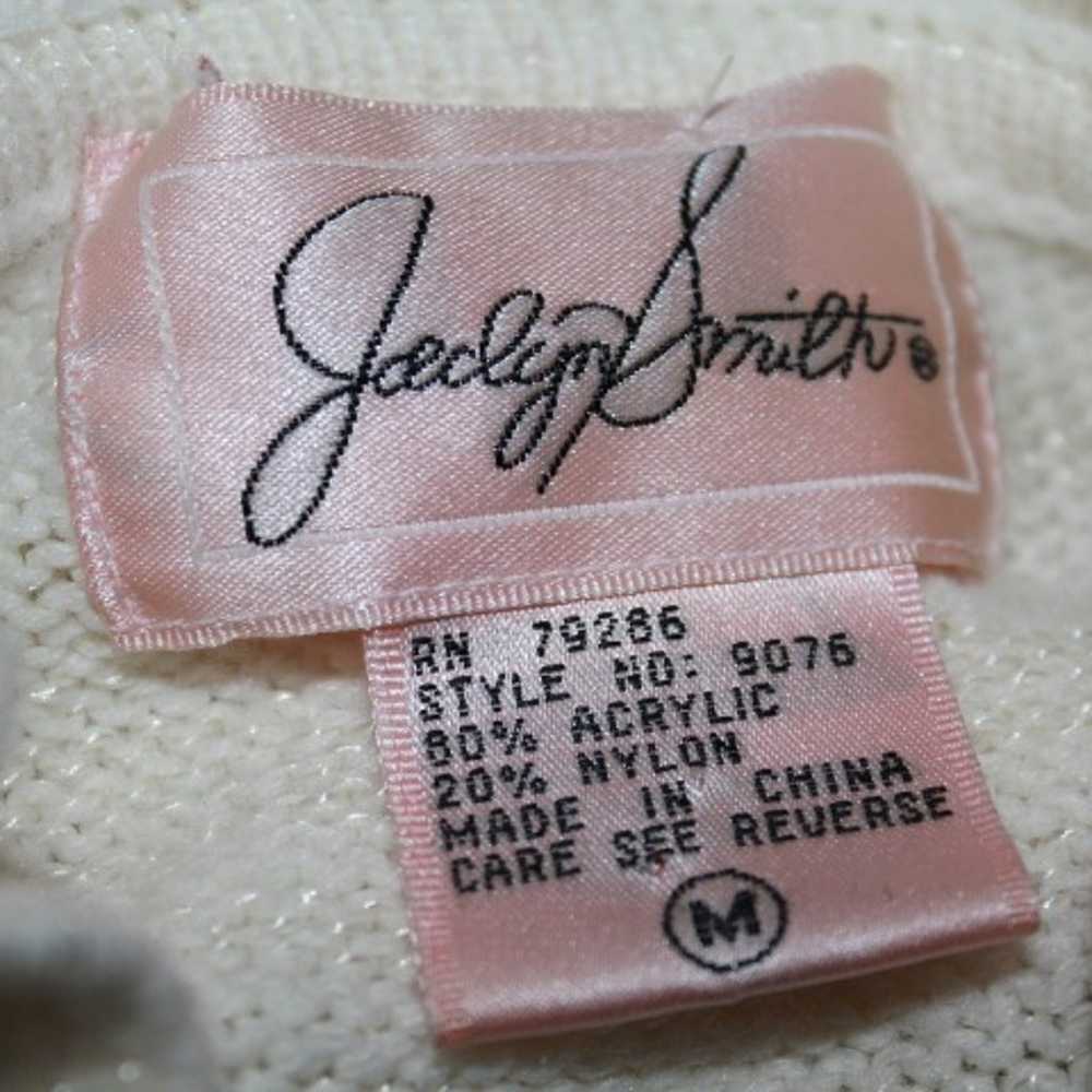 Vntg Sz M Jaclyn Smith White Pearl Sweat - image 5