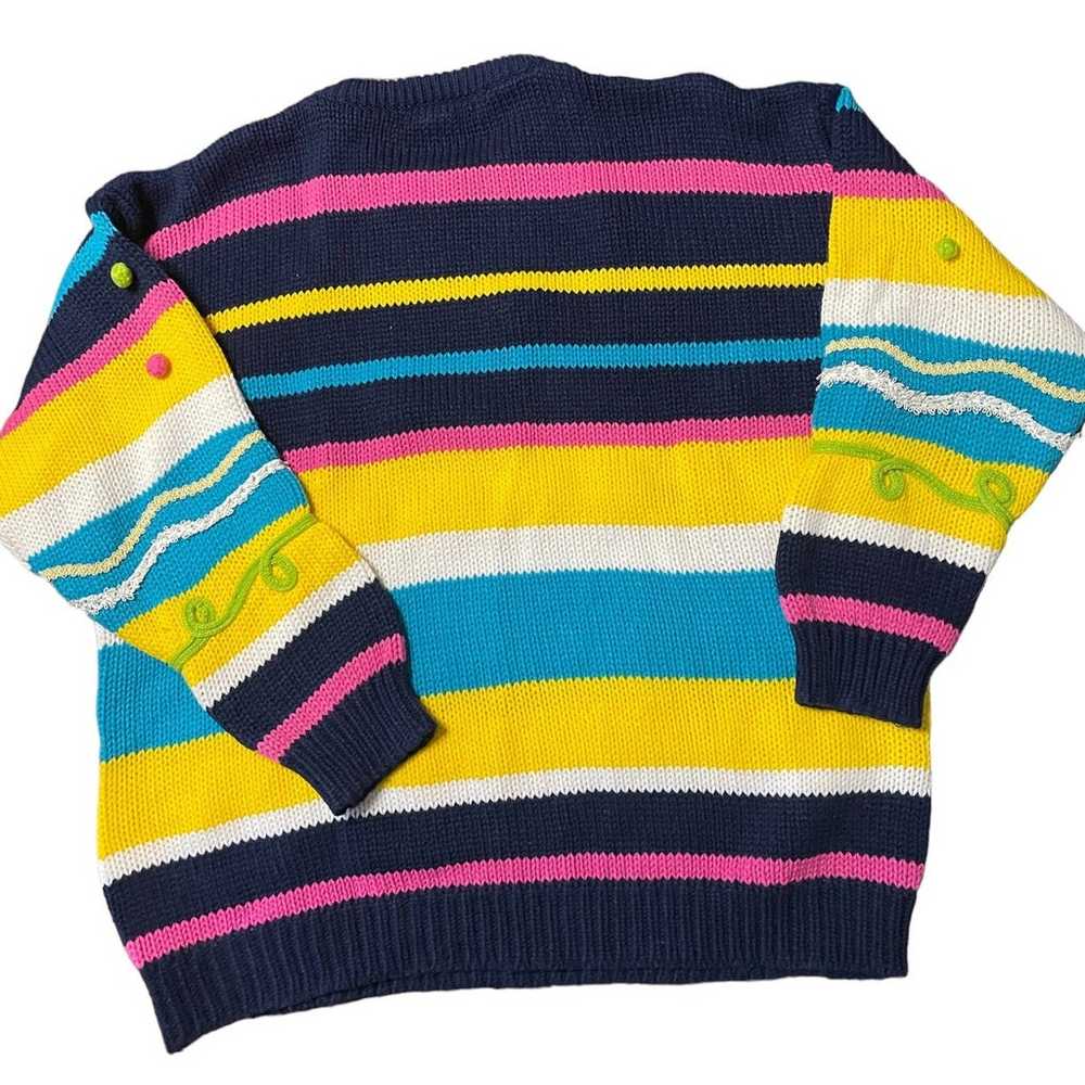 Vintage womens 80s quirky Sweater M - image 2