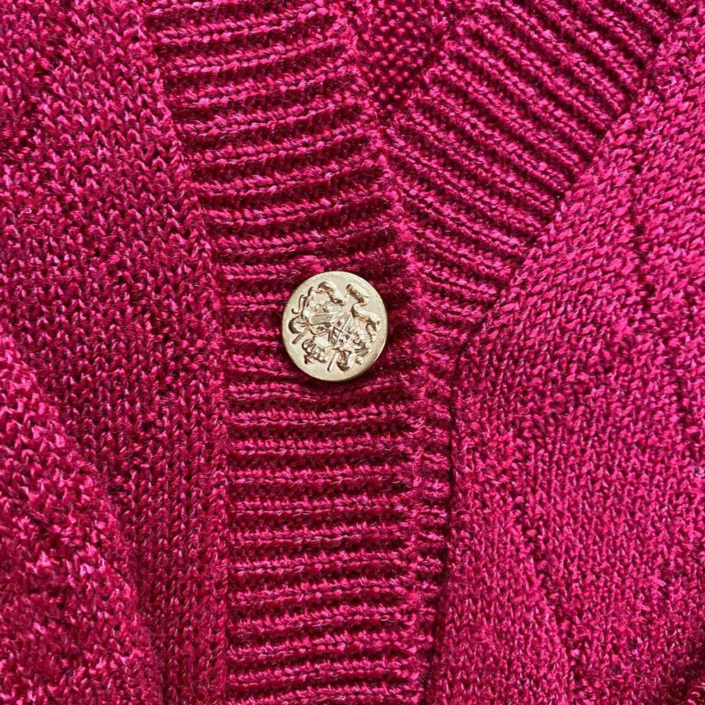 Vintage Alison J. Grampa Cardigan Sweater Maroon M - image 5