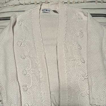 Vintage White Stag Crochet Cardigan