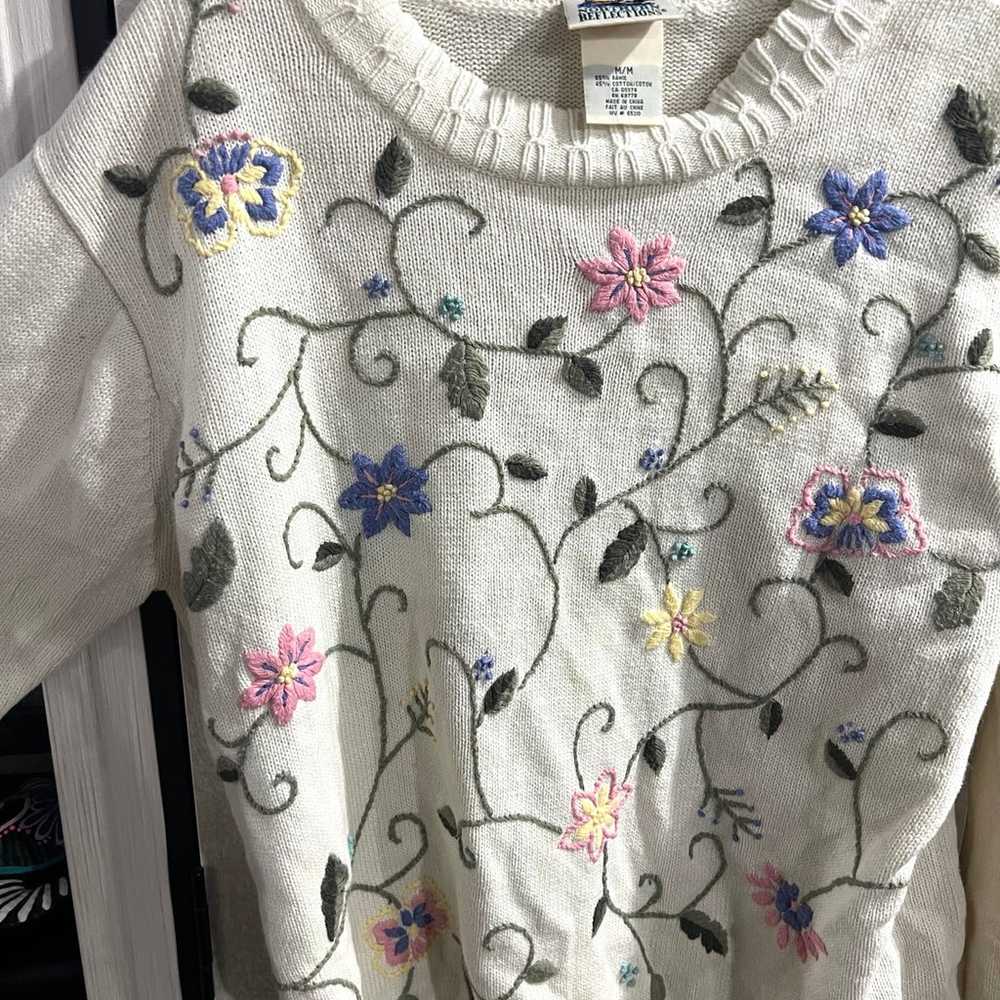 Vintage Northern Reflections Embroidered Sweater - image 3