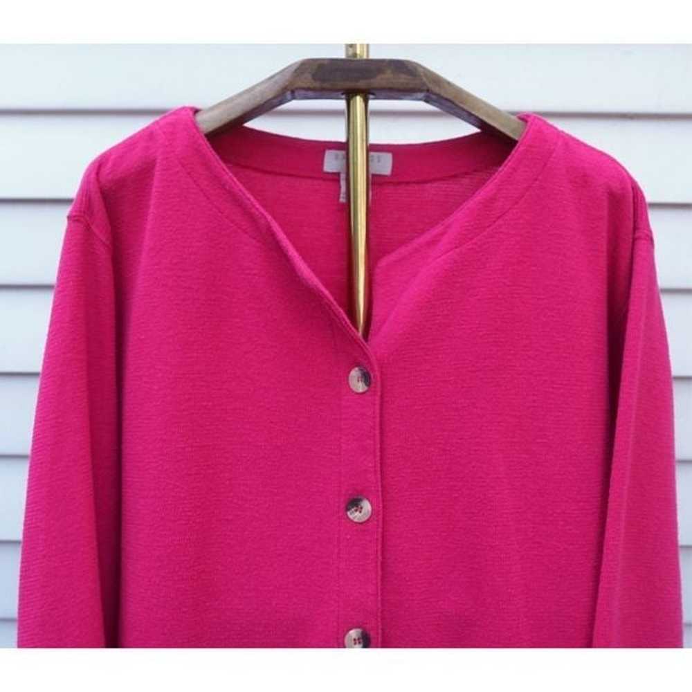 Vintage 90s Express Tricot Hot Pink Cardigan Swea… - image 5