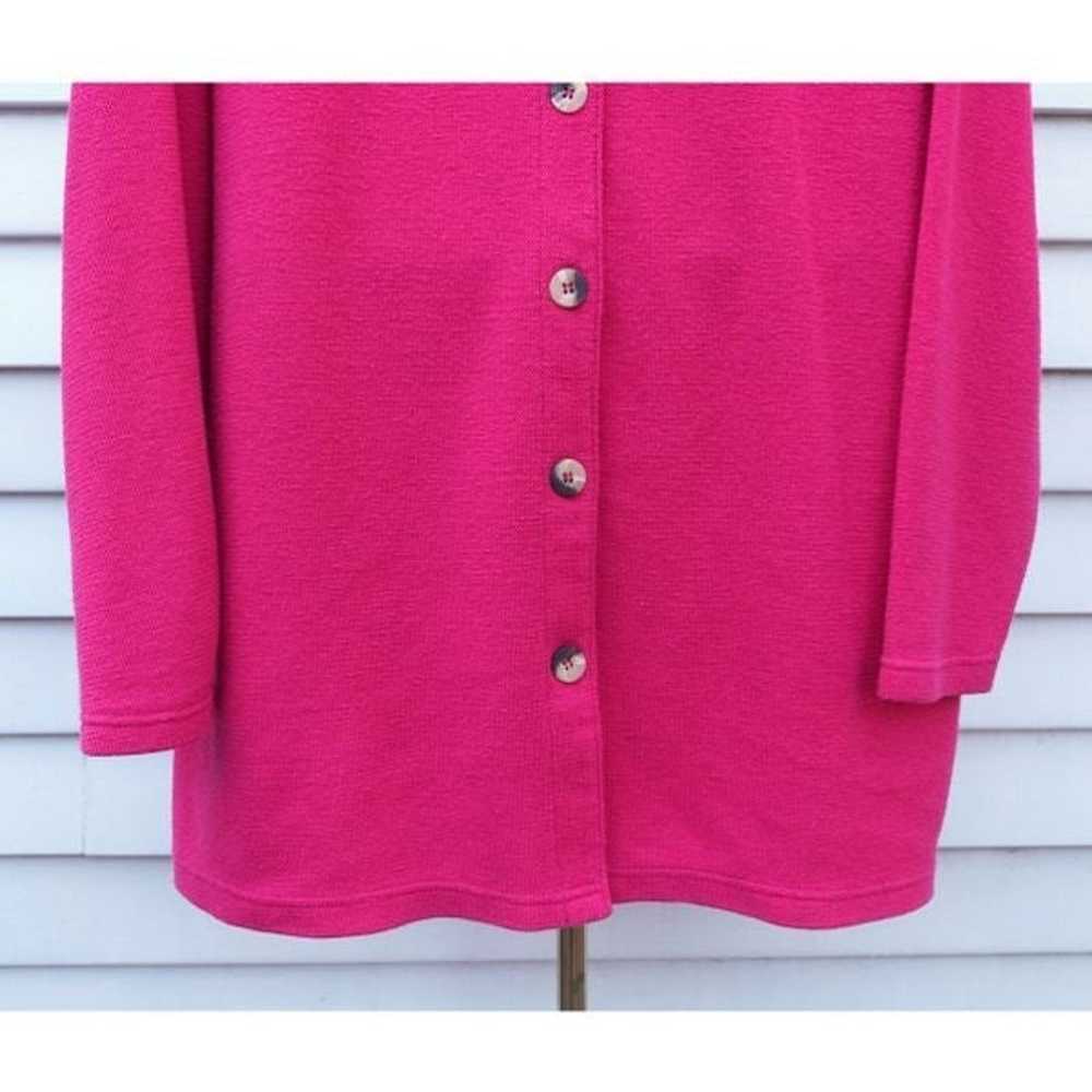 Vintage 90s Express Tricot Hot Pink Cardigan Swea… - image 6