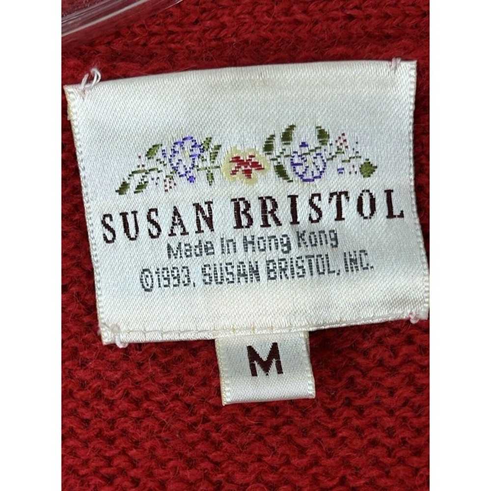 susan bristol Wool sweater vest cardigan dog with… - image 12