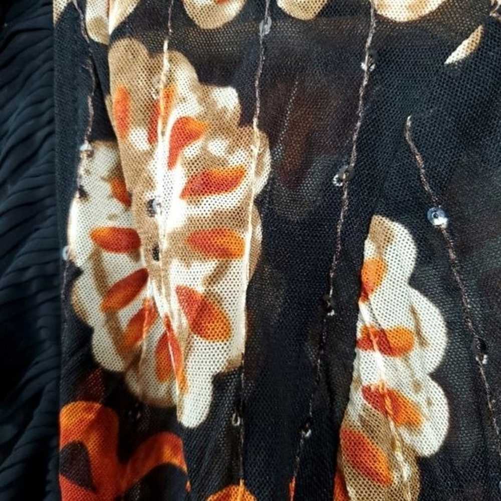 Joseph Ribkoff Cardigan Ruffle Top Tie Dye Sequin… - image 4