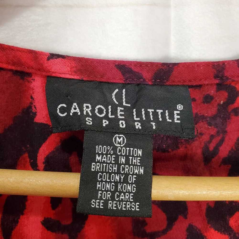 Carole Little Sport Vintage 90's Red Floral Butto… - image 6