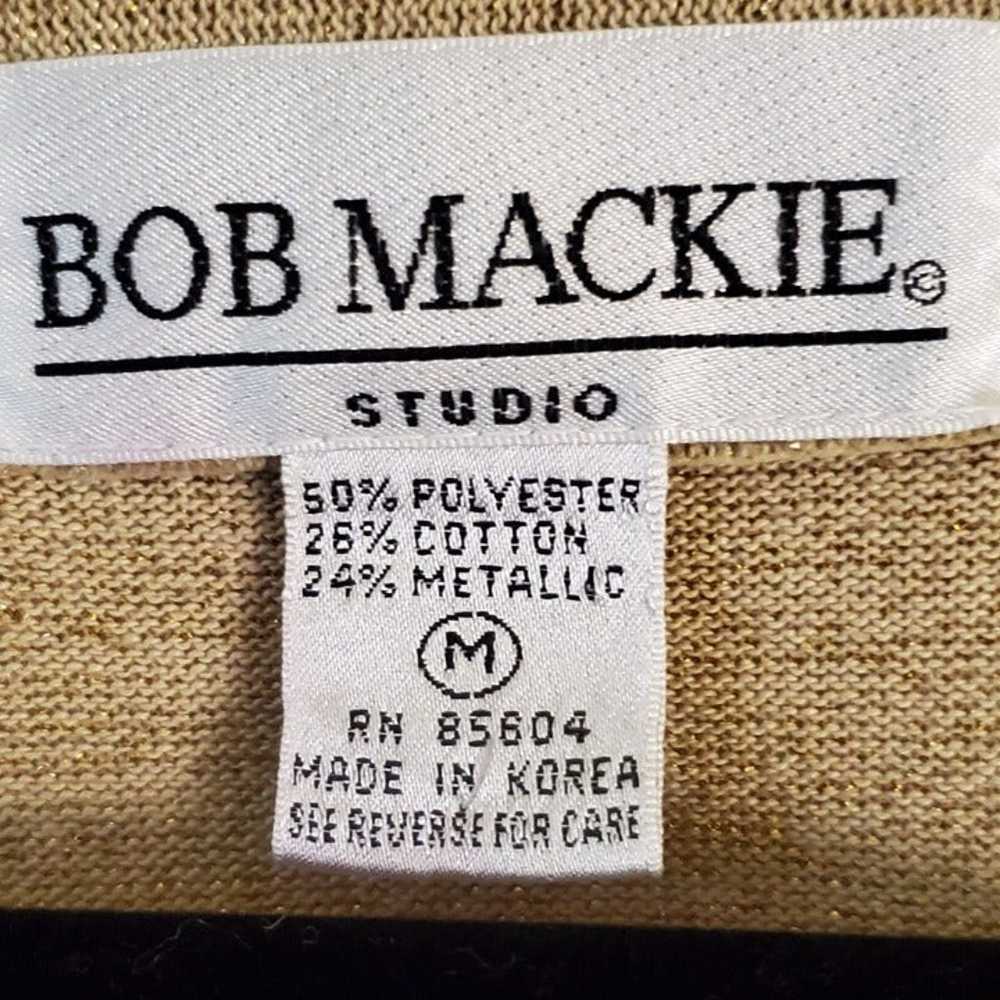Bob Mackie Studio Vintage Gold Glitter Sweater  S… - image 4
