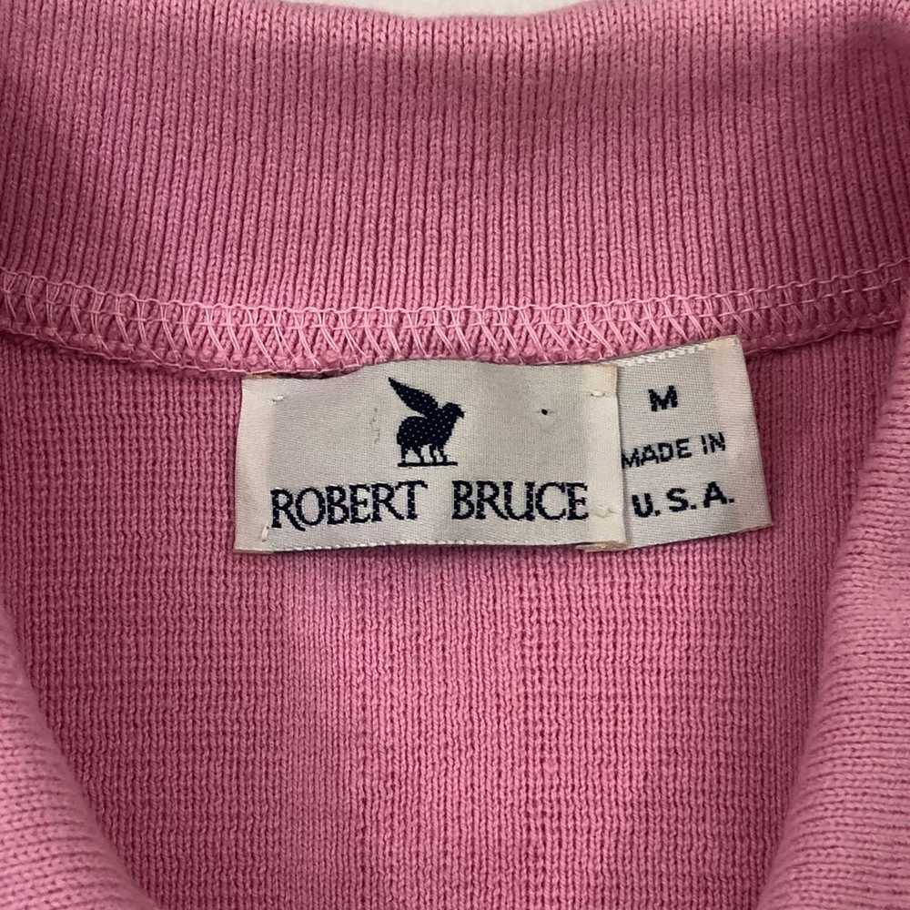 Vintage Robert Bruce Pink Knit Short Sleeve Golf … - image 2