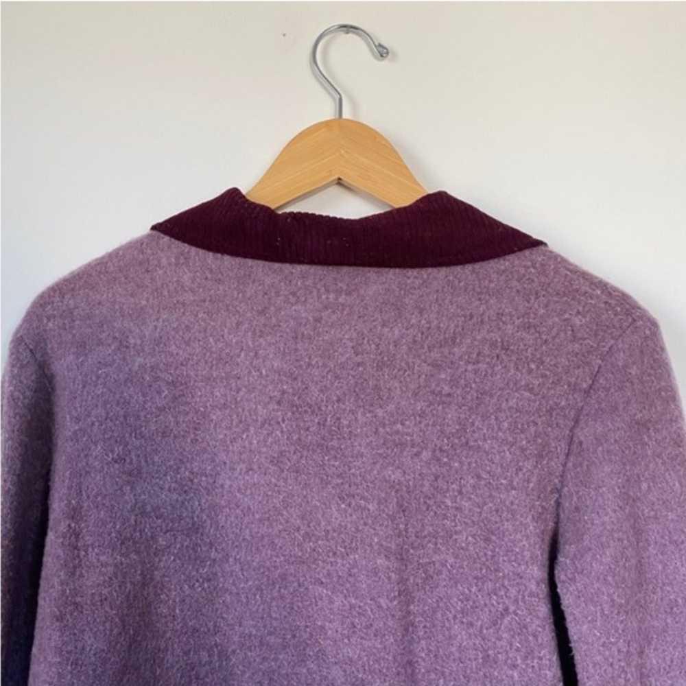 Vtg Studio 32 Purple Fuzzy Sweater M - image 5